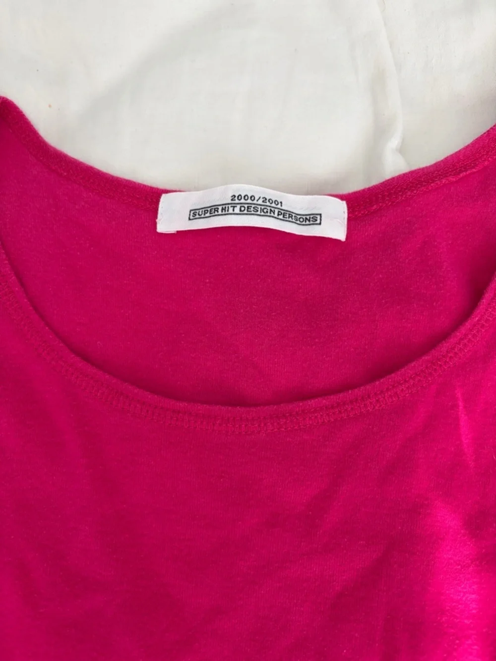 Shocking Pink Tank Top with ruffle details - Picture 3 of 3